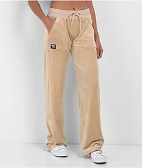 FB County Khaki Velour Track Pants