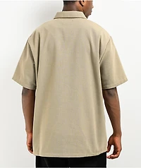 FB County Khaki Zip Short Sleeve Shirt