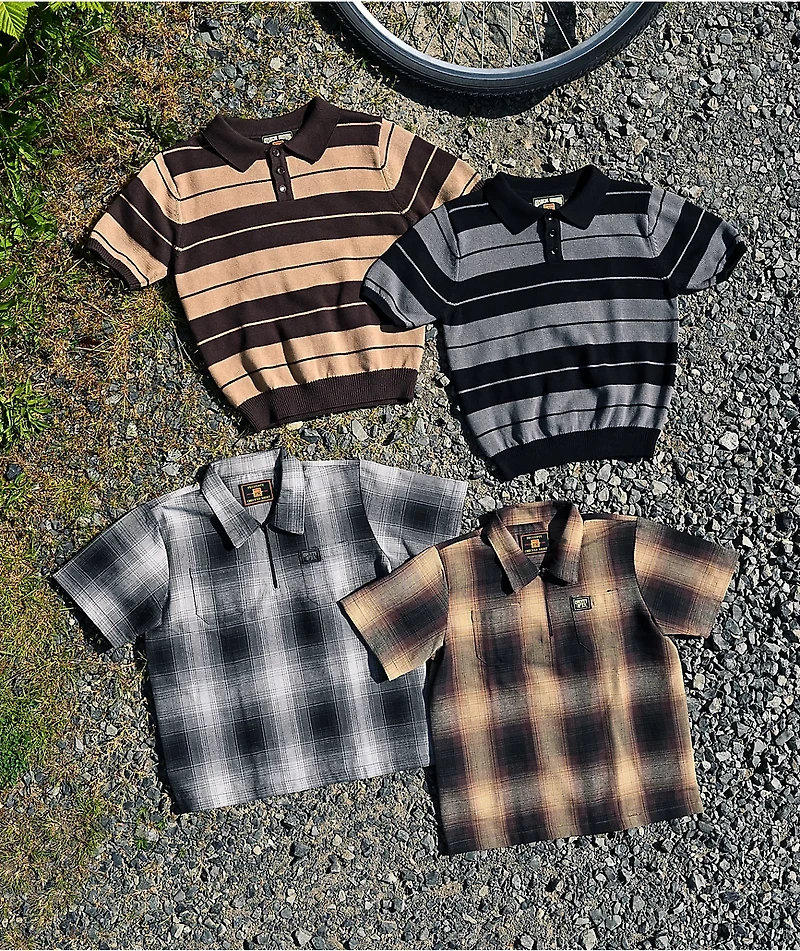 FB County Kids Charlie Brown Black & Grey Polo Shirt