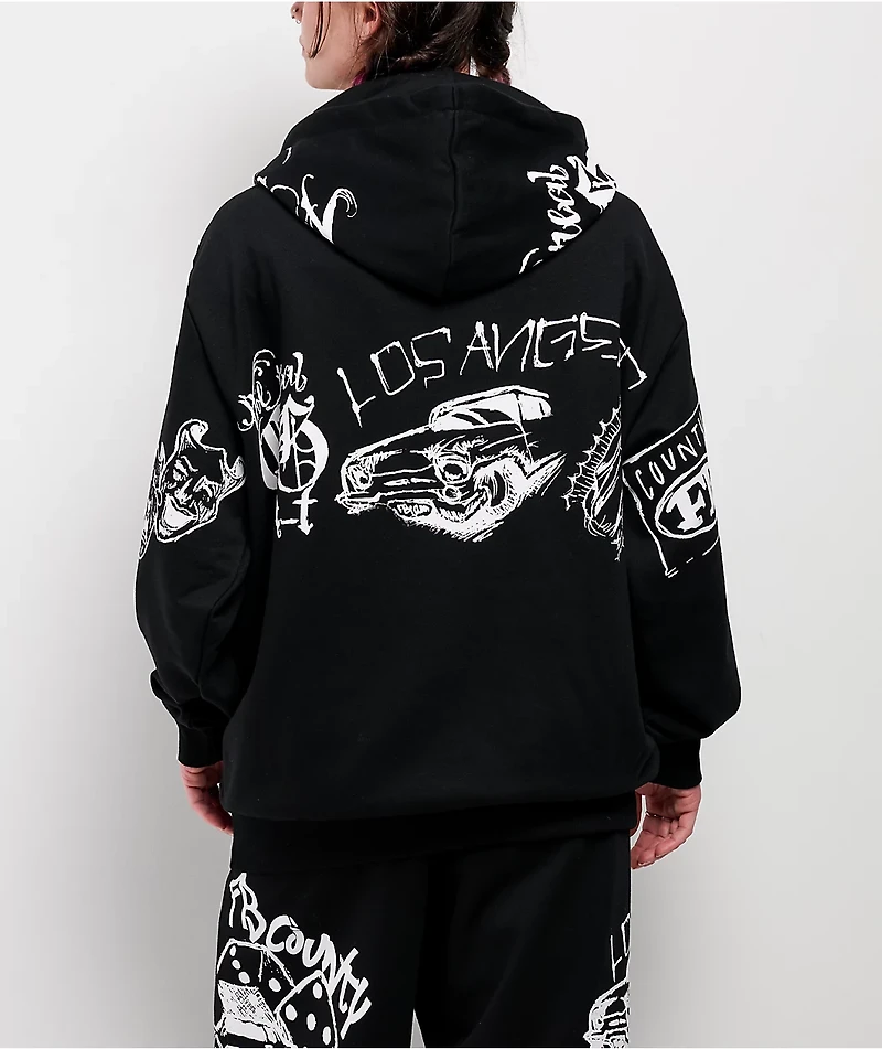 FB County Lifestylez Black Hoodie