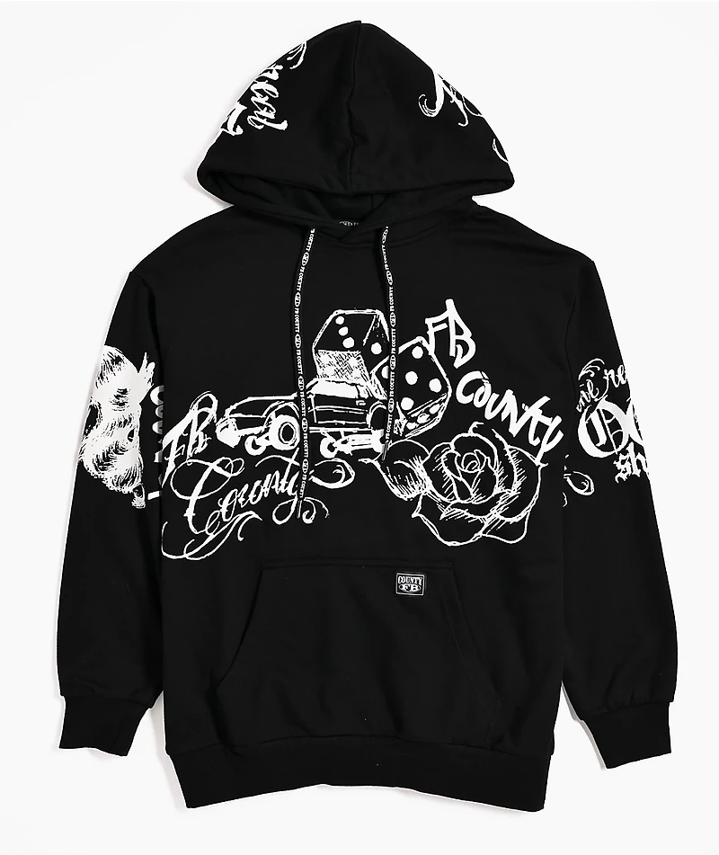 FB County Lifestylez Black Hoodie