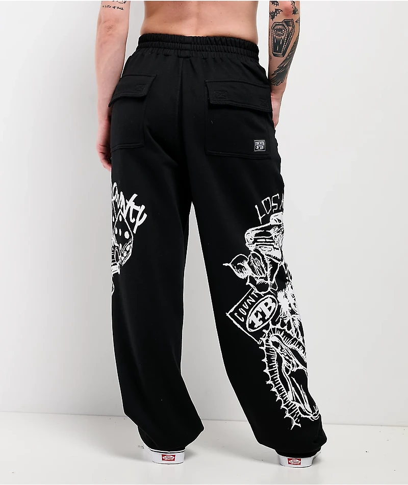 FB County Lifestylez Black Sweatpants