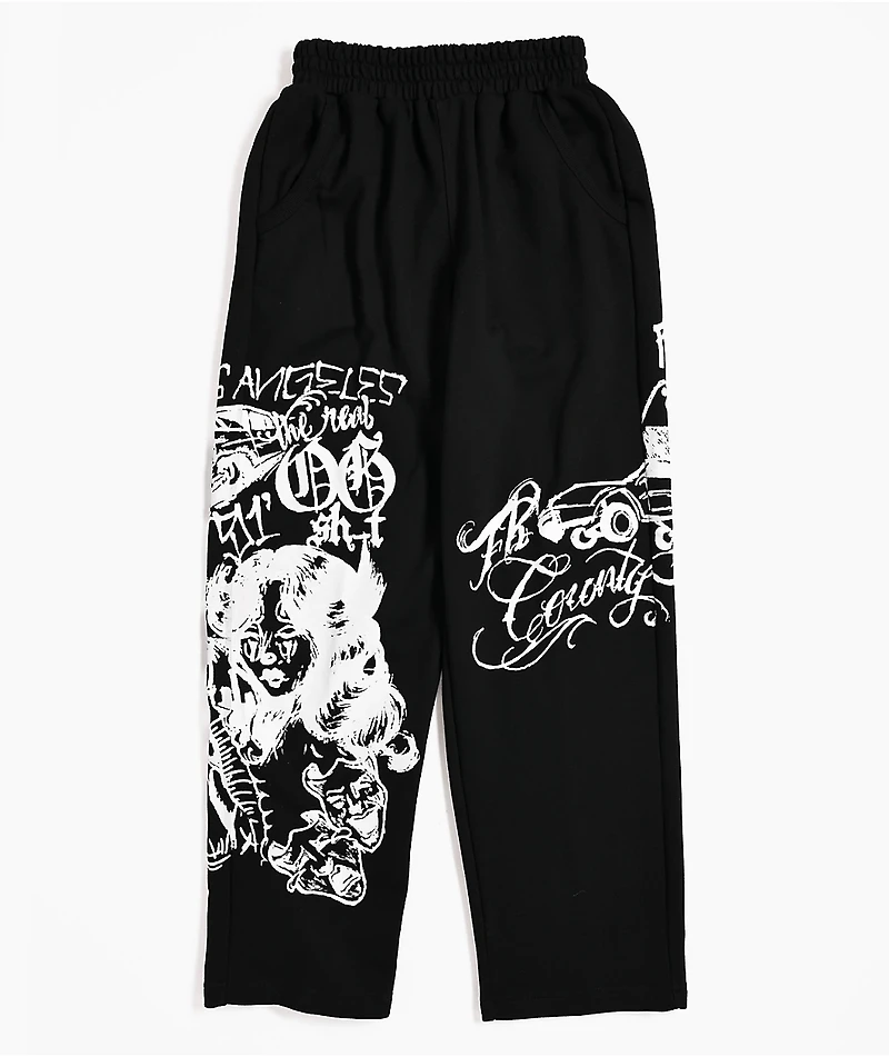 FB County Lifestylez Black Sweatpants