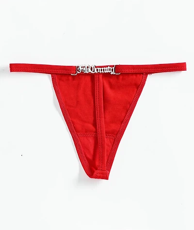 FB County Logo Red Thong Underwear
