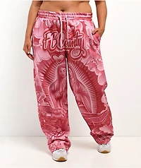 FB County Mi Amor Rhinestone Pink Sweatpants