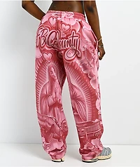 FB County Mi Amor Rhinestone Pink Sweatpants