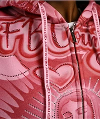 FB County Mi Amor Rhinestone Pink Zip Hoodie