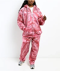 FB County Mi Amor Rhinestone Pink Zip Hoodie