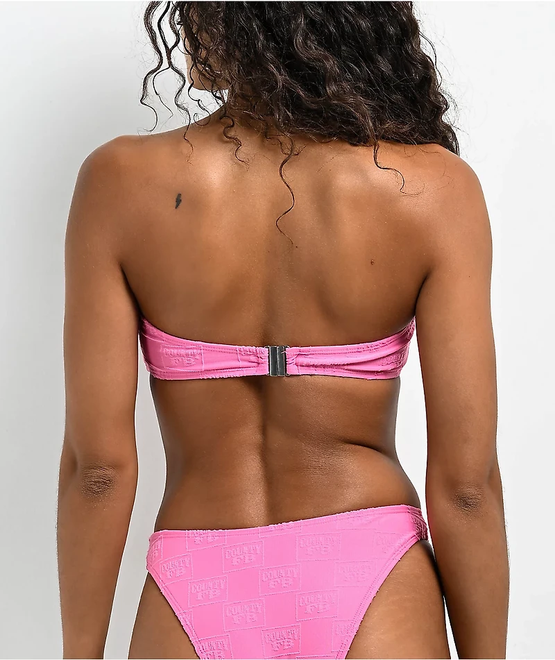 FB County OG Logo Pink Bikini Top