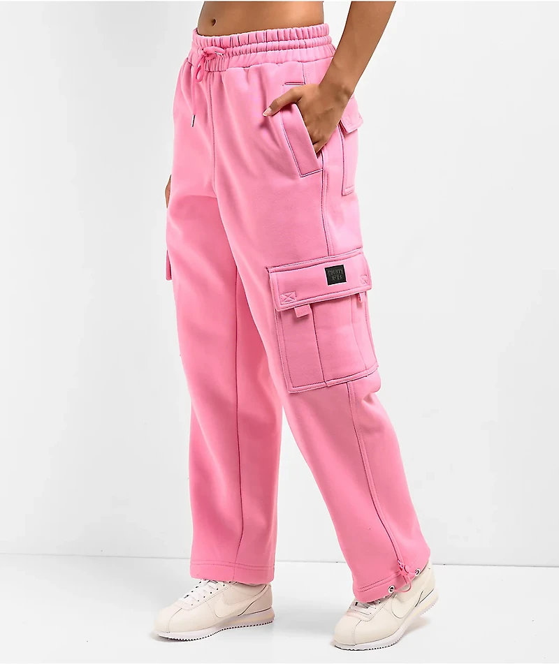 FB County Pink Cargo Sweatpants