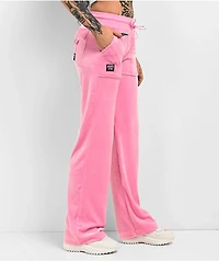 FB County Pink Velour Track Pants