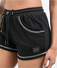 FB County Pop Stitch Black Sweat Shorts