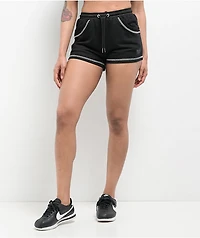 FB County Pop Stitch Black Sweat Shorts