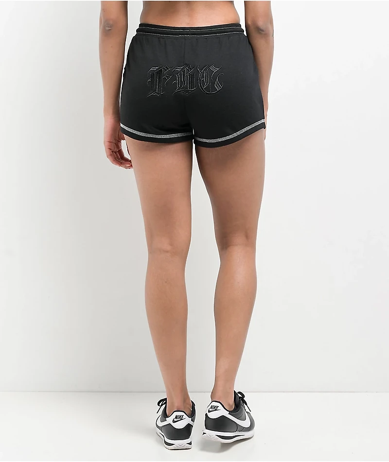 FB County Pop Stitch Black Sweat Shorts