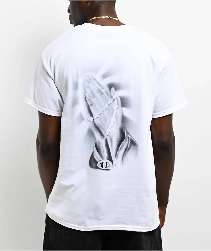 FB County Praying For White T-Shirt