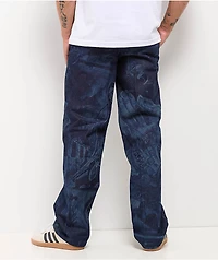 FB County Printed Hard Navy Loose Fit Jeans