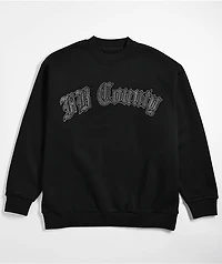 FB County Rhinestone Black Crewneck Sweatshirt