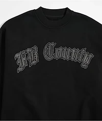 FB County Rhinestone Black Crewneck Sweatshirt