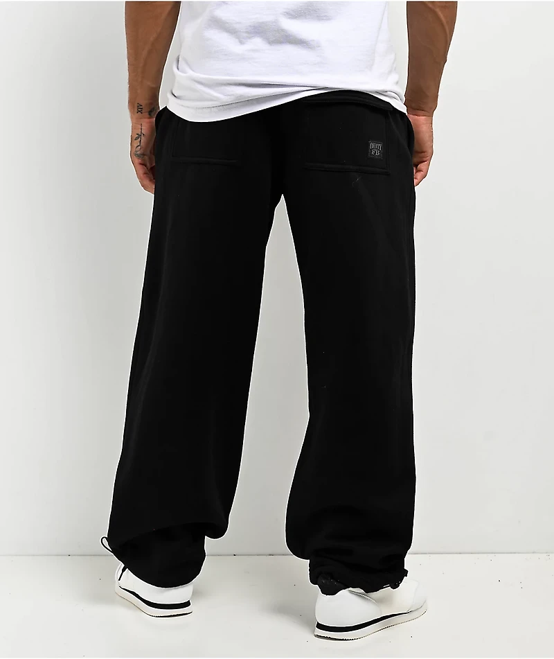FB County Rhinestone Black Sweat Pants