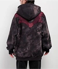 FB County Rhinestone Skull Black Wash Hoodie