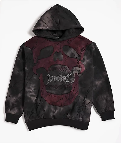 FB County Rhinestone Skull Black Wash Hoodie