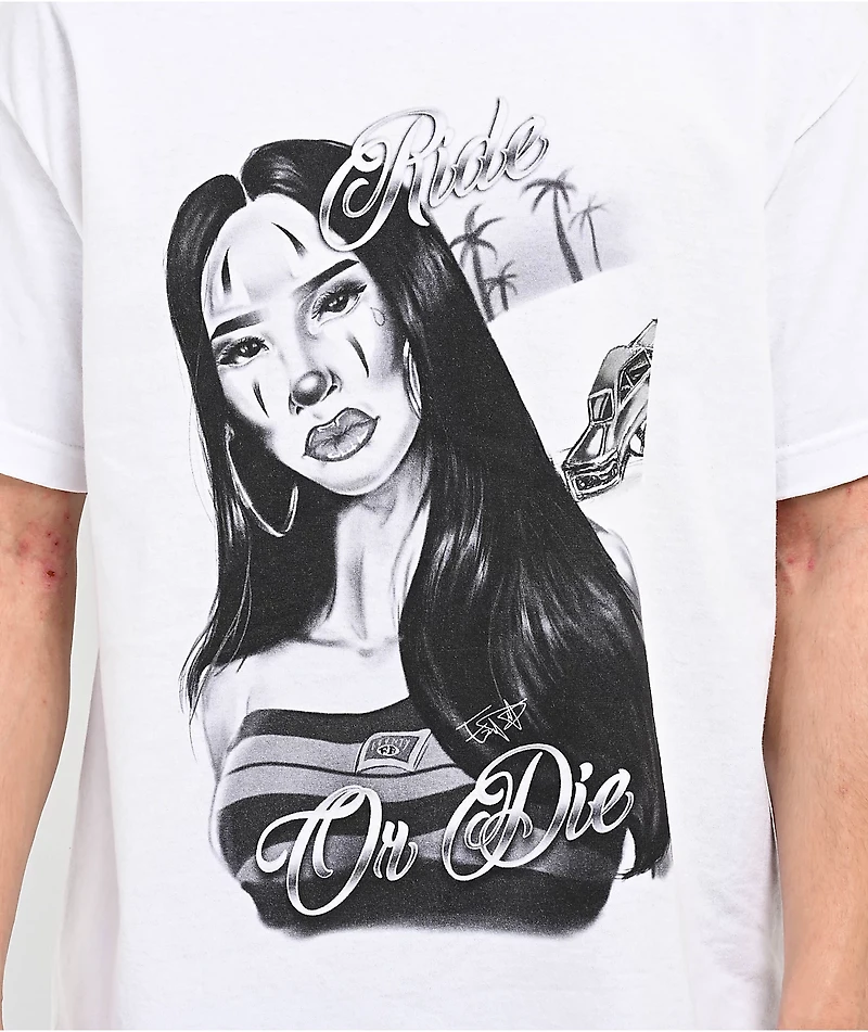 FB County Ride Or Die White T-Shirt