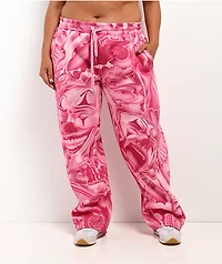 FB County Smile Now Cry Later Pink Sweatpants