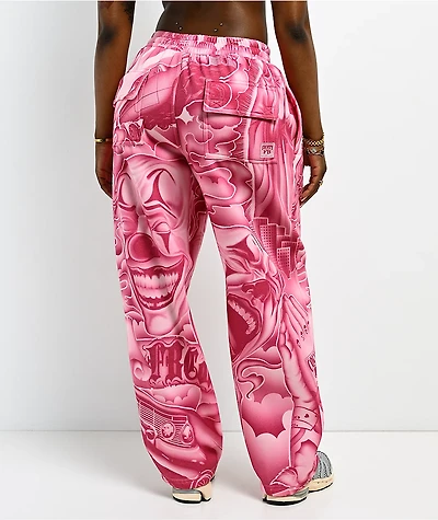 FB County Smile Now Cry Later Pink Sweatpants