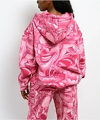 FB County Smile Now Cry Later Pink Zip Hoodie
