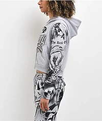 FB County Tatted Up Grey Crop Zip Hoodie