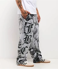 FB County Tatted Up Grey Loose Fit Sweatpants