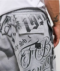 FB County Tatted Up Grey Loose Fit Sweatpants