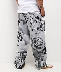 FB County Tatted Up Grey Loose Fit Sweatpants