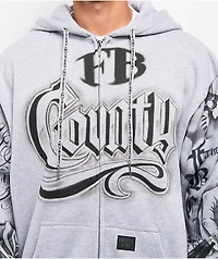 FB County Tatted Up Grey Zip Hoodie