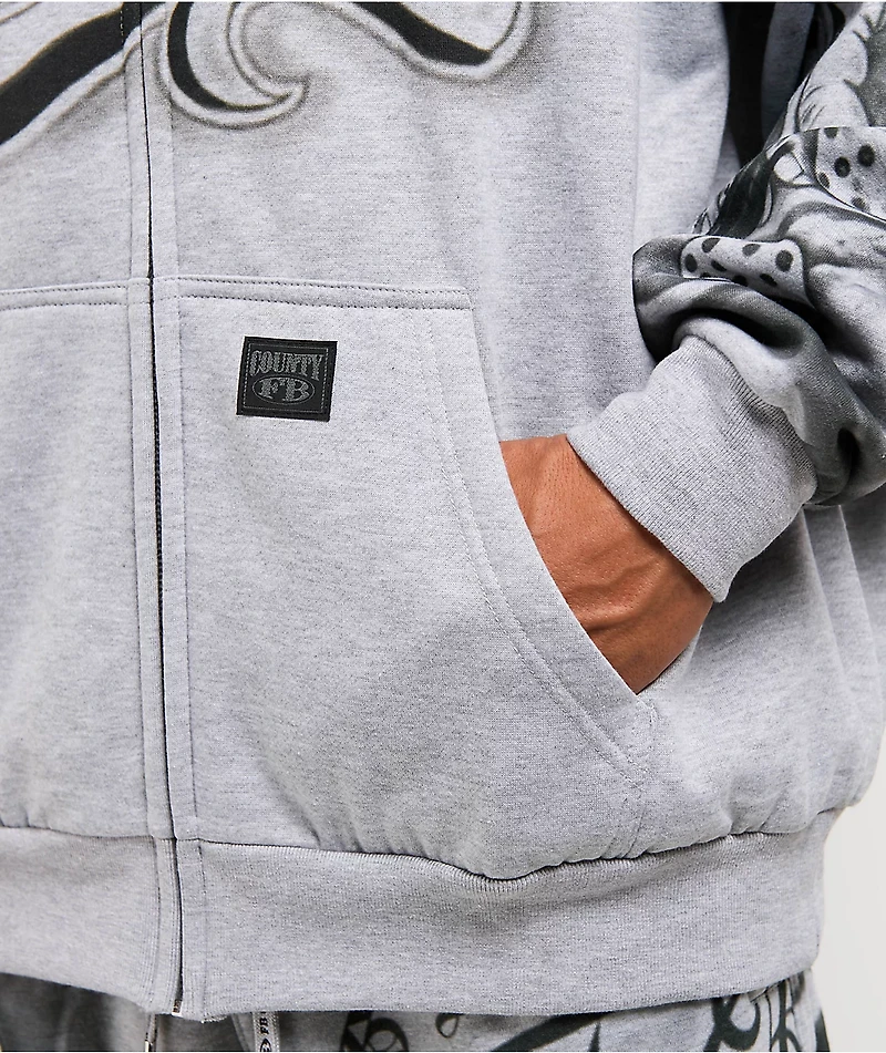 FB County Tatted Up Grey Zip Hoodie