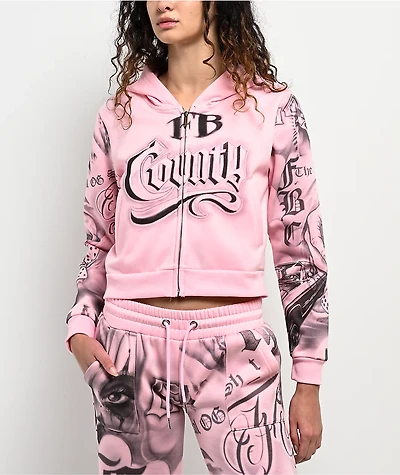 FB County Tatted Up Pink Zip Hoodie