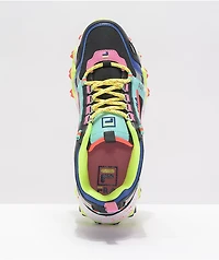 FILA Oakmont Trail Black, Coral & Blue Shoes