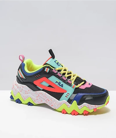 FILA Oakmont Trail Black, Coral & Blue Shoes
