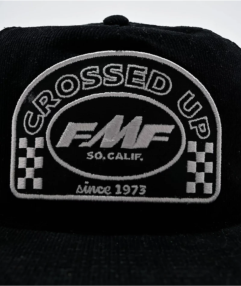 FMF Crossed Up Black Corduroy Snapback Hat