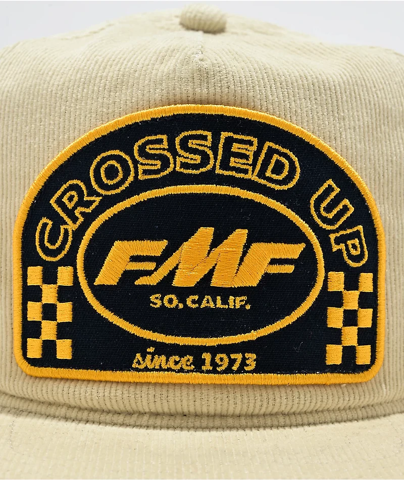 FMF Crossed Up Cream Corduroy Snapback Hat
