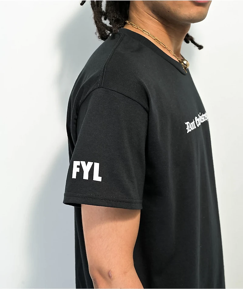 FYL Don't Ever Disrespect Me Black T-Shirt