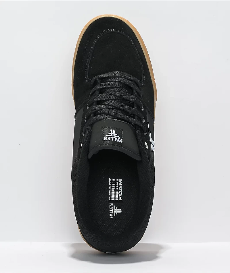 Fallen Patriot Black, White, & Gum Skate Shoes