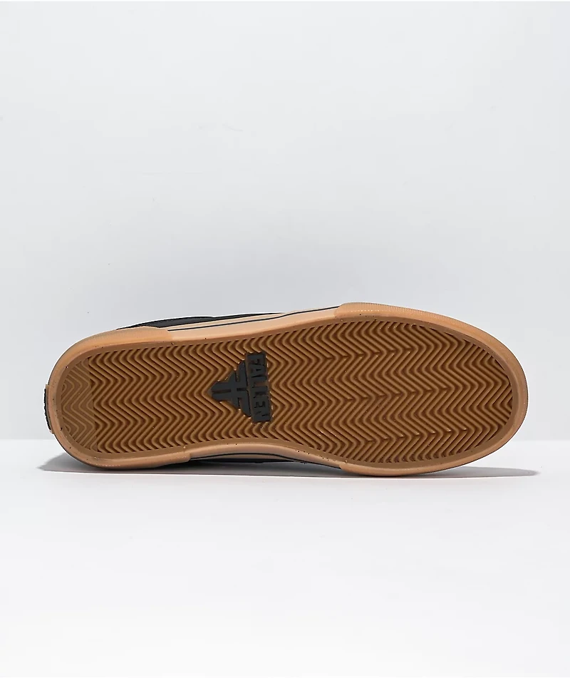Fallen Patriot Black, White, & Gum Skate Shoes