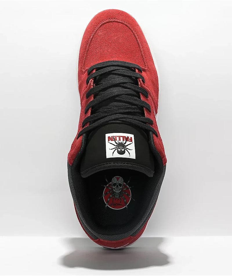 Fallen The Fiend Oxblood & Black Mid Top Skate Shoes