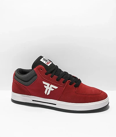 Fallen The Fiend Oxblood & Black Mid Top Skate Shoes