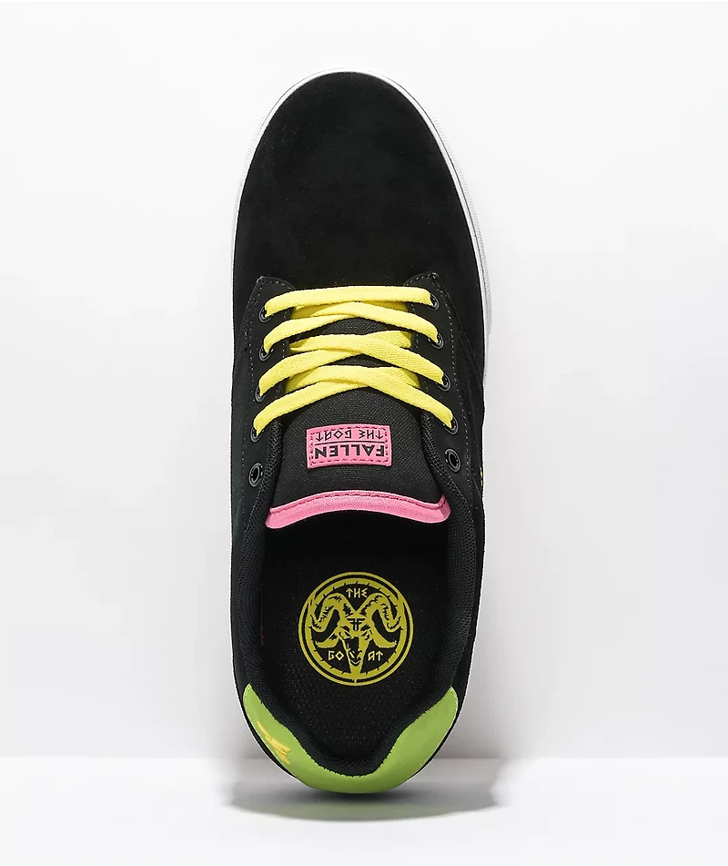 Fallen The Goat Black, Pink, & Green Skate Shoes