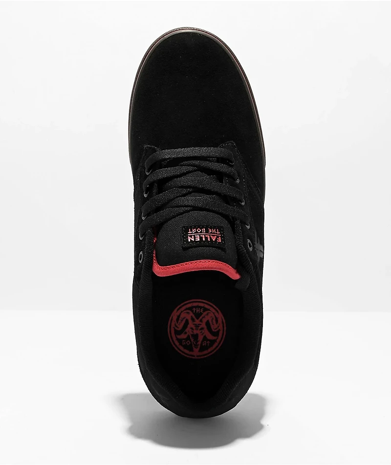 Fallen The Goat Black & Red Skate Shoes