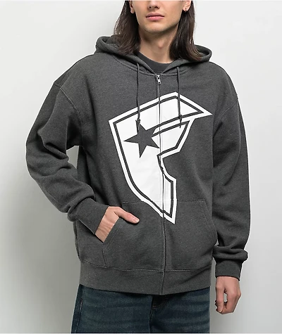 Famous Stars & Straps BOH Grey Zip Hoodie