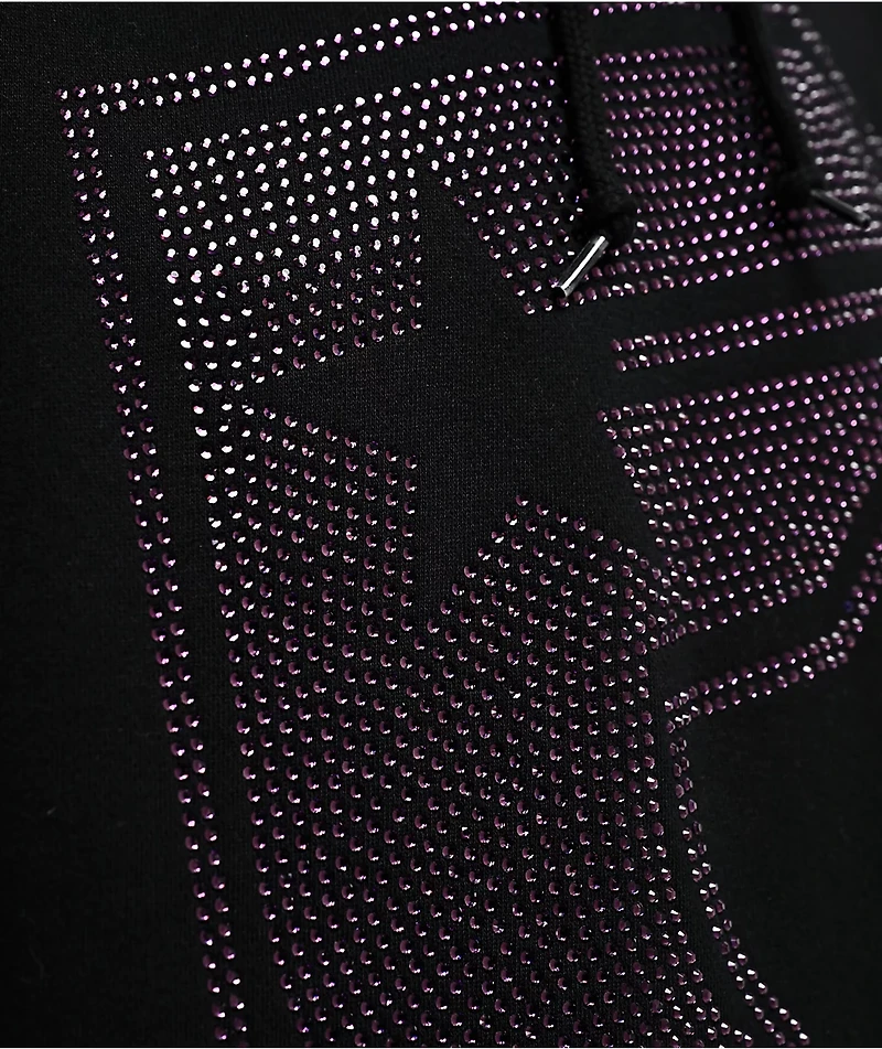 Famous Stars & Straps BOH Rhinestone Black Hoodie