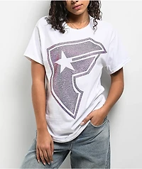 Famous Stars & Straps BOH Rhinestone White T-Shirt